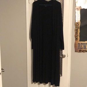 Long black cardigan